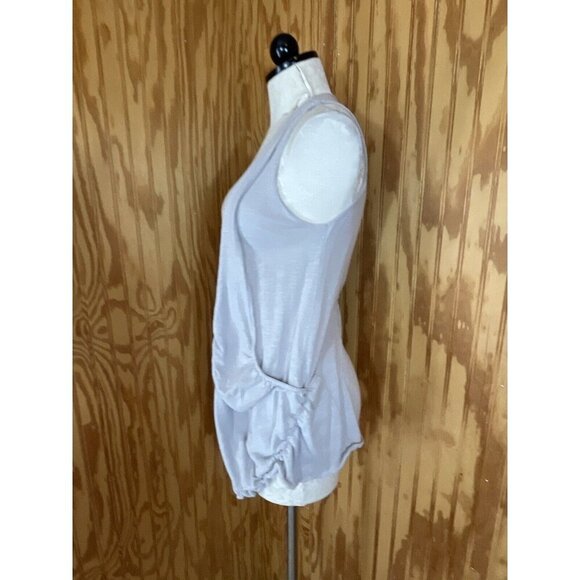 Anthropologie Sparrow Womens Sleeveless Open Gray Cardigan Knit Small Pockets - Picture 4 of 8